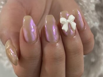 ネイルメゾン 梅田(NAIL MAISON)/うるうるオーロラリボン