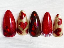 ネイルズ とんぷそん/ハート埋め込みネイル♪