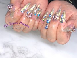 【ロングネイル】キラキラネイル