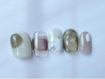 アイネイルズ 梅田店(I nails)/滲み透け感ニュアンスネイル