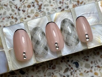 ネイルサロン プール ヴー(Nail Salon Pour Vous)/【12月定額】チェックネイル