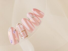 今からピッタリお花ネイル！