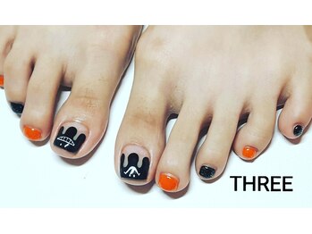 ネイルアンドまつげエクステ専門サロン スリー(THREE)/ハロウィン　フット