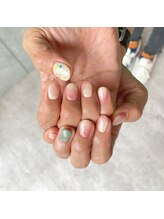 ミントリーフ バイ リート(Mint leaf by Reat)/桃ネイル