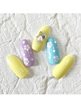 ミュナ(myuna)/パステルフラワーネイル