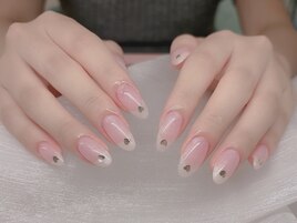 シンプルハートネイル