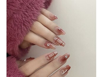 バイムーンサロン(By Moon Salon)/チェックネイル