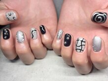 ハルズネイルラボ(HAL's Nail Lab)の雰囲気（かっこいいニュアンスアート。持込画像複数枚を組み合わせ♪）