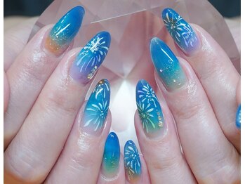マジョラム ネイル(Marjoram Nail)/夏の花火ネイル