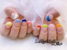 レヒネイル(LeHy nail)/カラフルフレンチネイル
