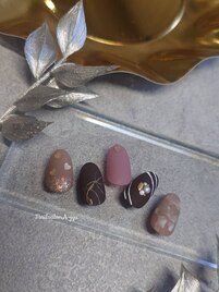 バレンタインネイル