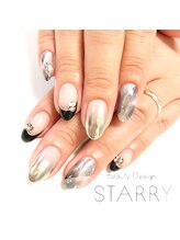 スターリー(STARRY)/かっこいい　黒フレンチ　大理石