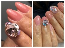 ビジューが得意です。シンプルなデザインも華やかデザインに。