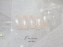 キラキラりぼんネイル