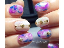 リコ ネイル(RIKO NAIL)/タイダイ柄ネイル