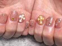 モルフォ 千駄ヶ谷(Morpho)/クロムハーツ風キラキラネイル