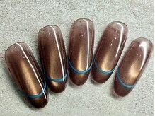 チェリーズネイル(Cherrys Nail)/マグネット 青ラインフレンチ