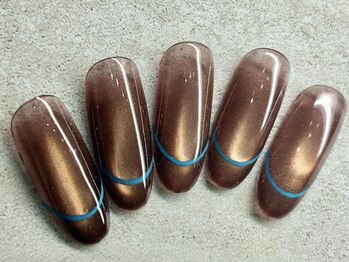 チェリーズネイル(Cherrys Nail)/マグネット 青ラインフレンチ