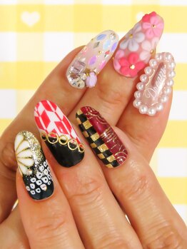 カラーズ 浜松店(colors)/和柄×レディーネイル♪