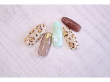 ラルネイル 大宮(Lull. nail)/＊ミントグリーン＊レオパード＊