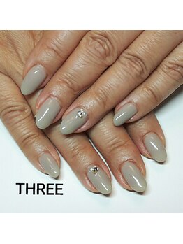 ネイルアンドまつげエクステ専門サロン スリー(THREE)/シンプルグレージュ