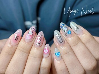 ウサギネイル 新大久保店(usagi nail)/マグネットフレンチ秋可愛い
