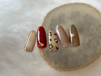 ☆マグネットレオパードネイル