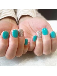 鮮やかなグリーンとキラキラ！