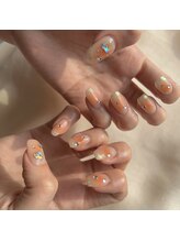 リジョイスヘア エン(REJOICE hair EN)/チークネイル　オレンジ