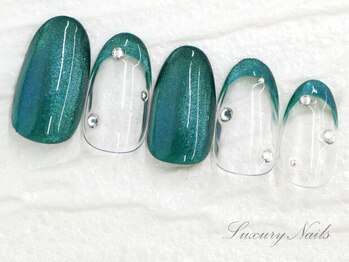 ラグジュアリーネイルズ アカバネ(Luxury Nails Akabane)/うるうる*ユニコーンフレンチ