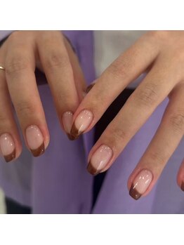 ジーナネイル 北千住(Zina nail)/ブラウンフレンチ