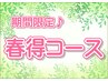 ★春得コース★ 全身60分・足つぼorアロマ15分・ドライヘッド20分（計95分）