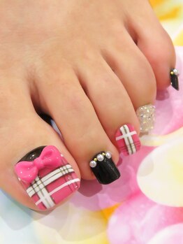 カラーズ 浜松店(colors)/女の子チェック×3Dリボン♪