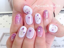 【押し花ネイル】