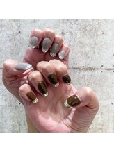 クイーン オブ ネイル サロン白金(Queen of Nail)/持ち込みデザイン(ミラーネイル)