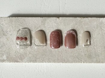 カラ ネイル 中津店(calla nail)/ぐるぐるニュアンス薔薇