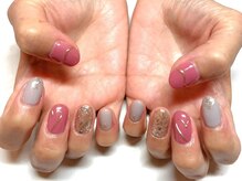ネイルサロンブリス(nail salon Bliss)/☆ミラーハートネイル☆
