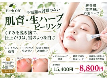 イーズスリミングプロ 横浜コレットマーレ店の写真/【肌育×透明感UP◎ホワイト生ハーブピーリング￥15400→￥8800】くすみ・美白・シミケアで肌根本から改善！