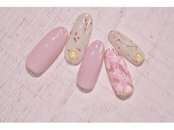 ラルネイル 大宮(Lull. nail)/＊PURPLE＊シアーフラワー＊