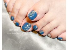 ブリノス(BLINOSS)/ディープブルー☆フットネイル