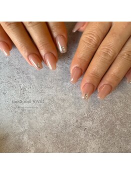 リアンスネイル ヴィヴィッド 岡山店(LianS nail ViViD)/ワンカラー+ラメ