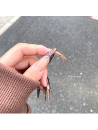 レオパードフレンチネイル