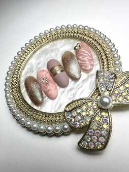 バレンタインネイル