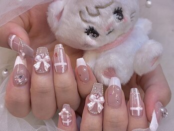 キレイエ ネイルズ(KIREIE NAILS)/ピンク ガーリー リボン