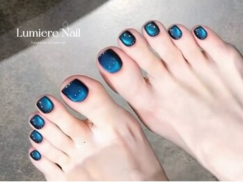 ルミエール ネイル モンナカ(Lumiere Nail Monnaka)/オンブレフレンチ/冬ネイル