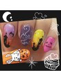 アミュージングネイル(amusing nail)&nbsp;ハロウィンデザイン、カラフルで大好きです