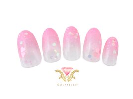 春ネイル　パステルピンク