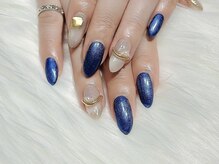 ヒールネイル(heal nail)/navy×ring～