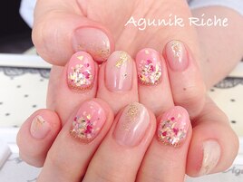 【押し花ネイル】