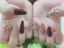 プルミエ ネイル(Premier Nail)/四本アート☆ヒョウ柄